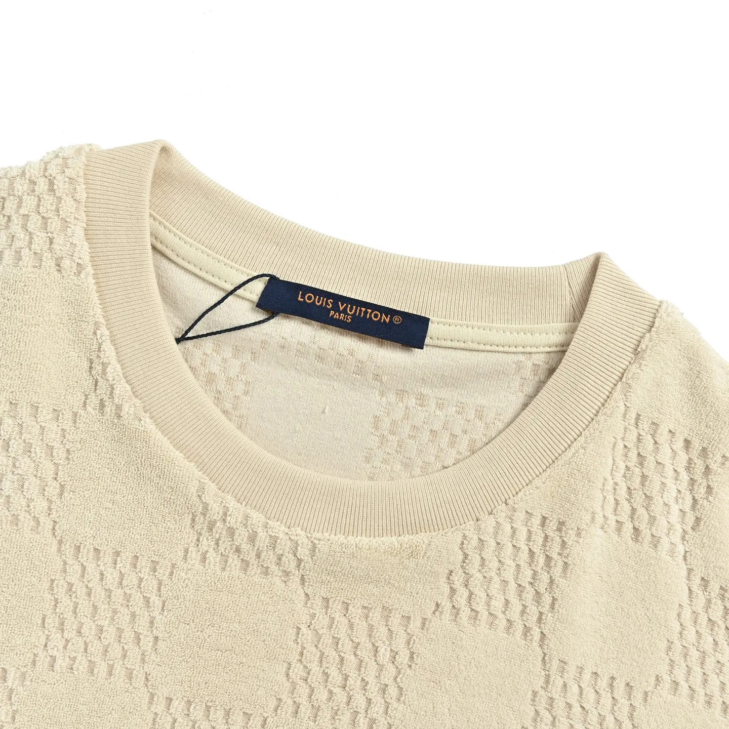 Louis Vuitton/Louis Vuitton checkerboard drawstring terry short sleeves